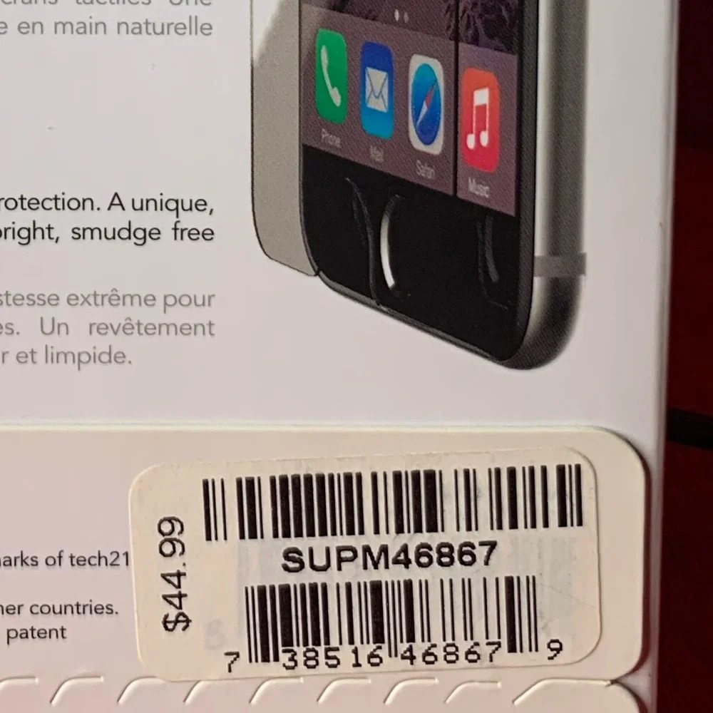 3/$20 Tech 21 Evo Glass Impact Resist Tough Screen Protector Cel iPhone 6 & 6s
